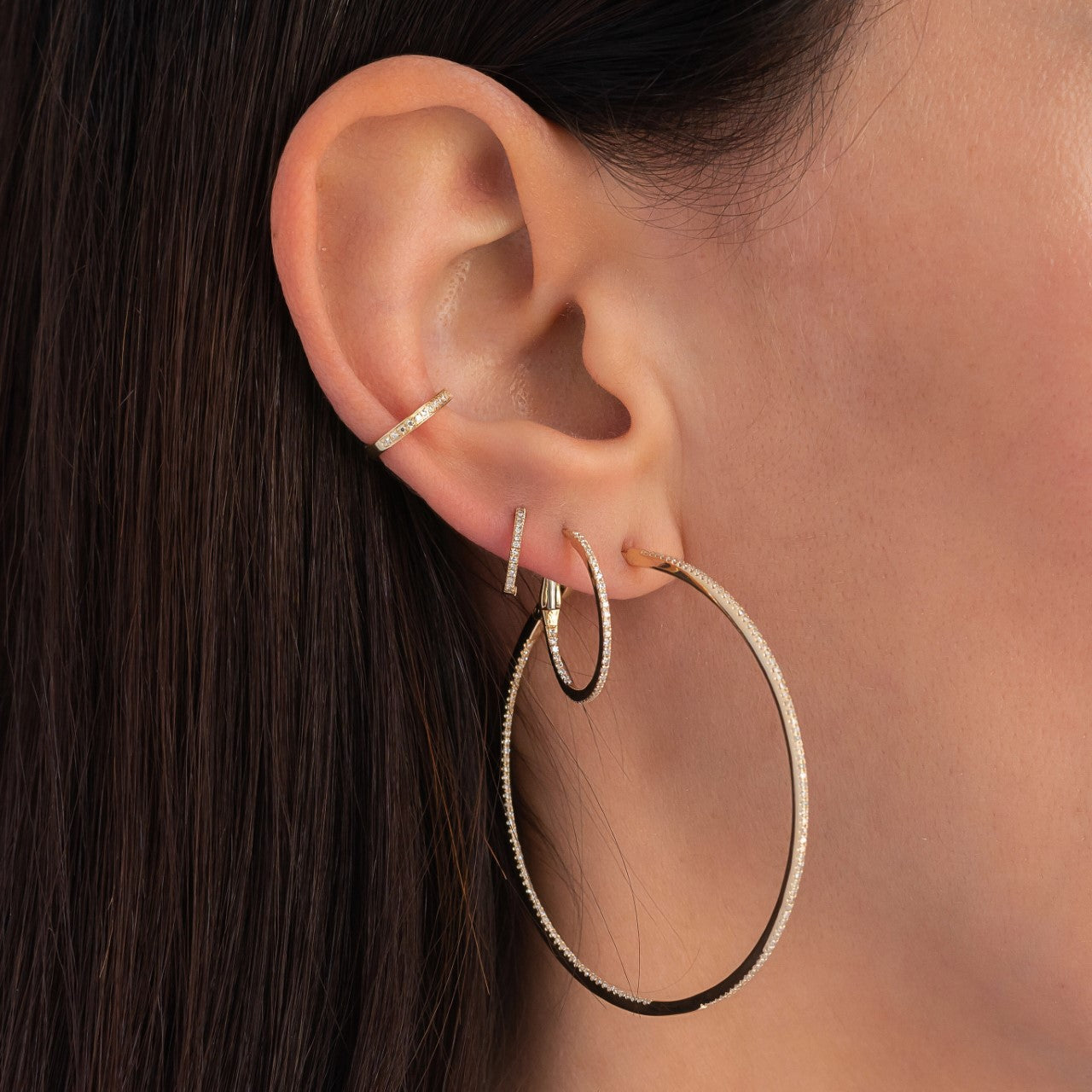 Large Hoop Earrings, Clip On Earrings, Big Hoop Earrings, Large Earrings,  Geometric Earrings, Large Hoops, … | Large hoop earrings, Large earrings,  Clip on earrings
